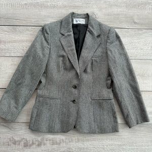 Evan-Picone‎ Petites Vintage 100% Worsted Wool Union Made Blazer Jacket Sz 4P